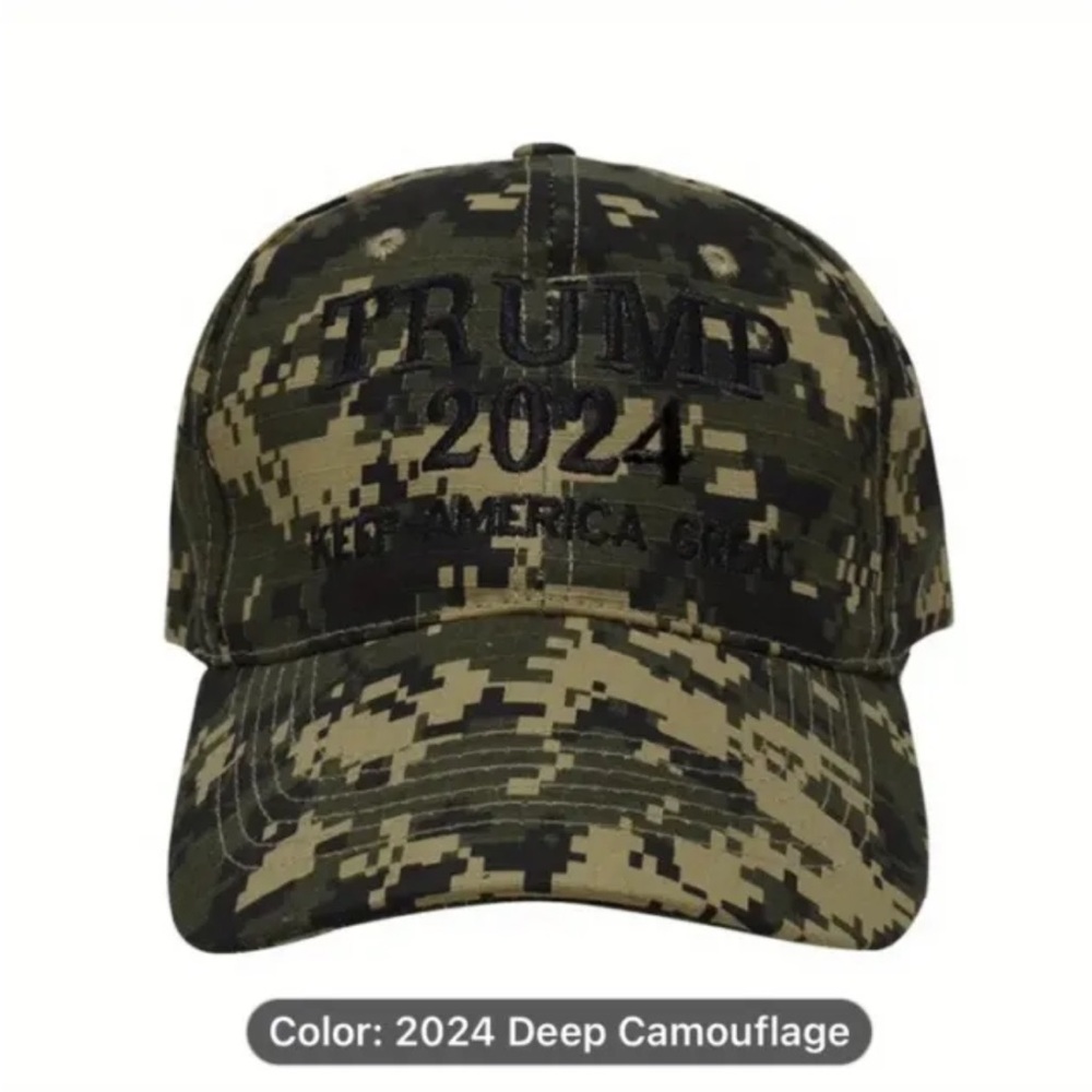 Trump 2024 Camouflage Baseball Cap Hat Digital Camo keep America Great strapback